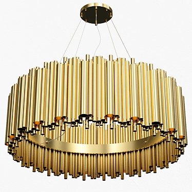 Golden Chandelier - Opulent Elegance 3D model image 1 