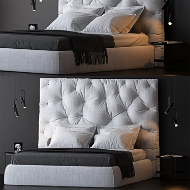 Impunto Bed by Pianca 3D model image 1 
