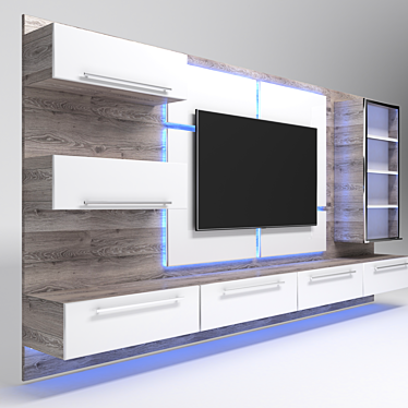 Modern TV Wall Unit 3D model image 1 