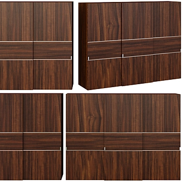 Sleek Sliding Wardrobe Design 3D model image 1 