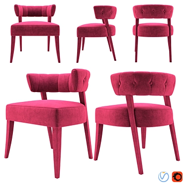 Elegant Aileen Chair 3D model image 1 