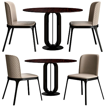 Sleek Milano Dining Table 3D model image 1 