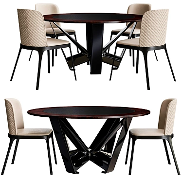 Elegant Milano Skorpio Round Table 3D model image 1 