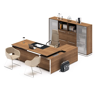 LAS EOS Modern Desk 3D model image 1 