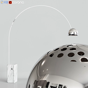 Arco Flos Modern Floor Lamp 3D model image 1 