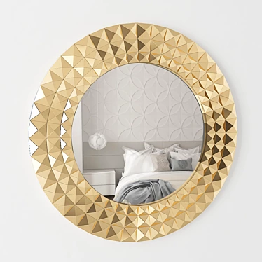 Title: Golden Gilded Mirror 3D model image 1 