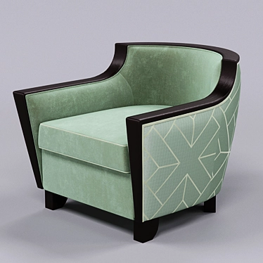 Aquamarina Club Chair: Stylish Italian Design 3D model image 1 