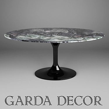 Garda Decor Oval Dining Table 3D model image 1 