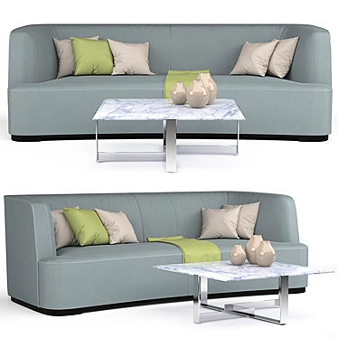 Ultra-Modern Sofa: Unwrapped UVW & All Textures 3D model image 1 