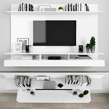 Modern TV Stand Set 024 3D model image 1 