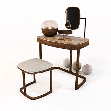 Elegant Dressing Table - Maskara Coiffeuse 3D model image 1 