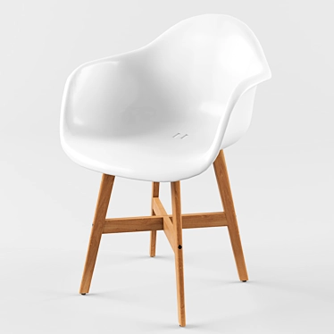 Stylish Ikea Fanbün Chair - Sleek Design, Perfect Comfort 3D model image 1 