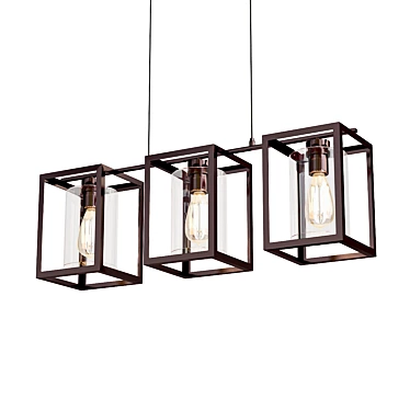 London Bronze Pendant Light 3D model image 1 