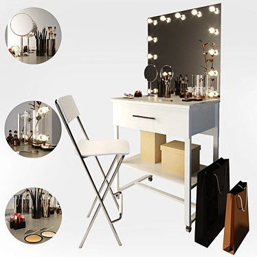 GlamLight Vanity Set 3D model image 1 