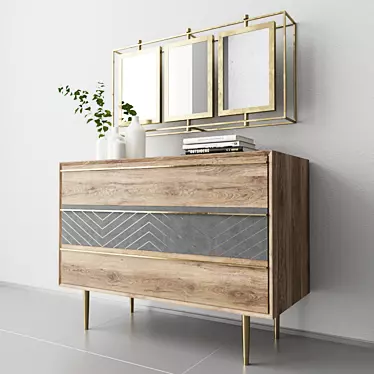 Sleek Toshi Chest of Drawers 3D model image 1 