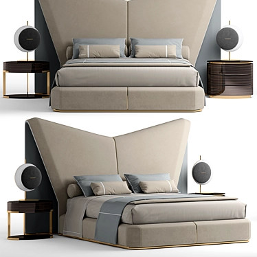 Elegant Dream Bed 3D model image 1 