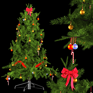 Festive Decor: Christmas Tree 3D model image 1 