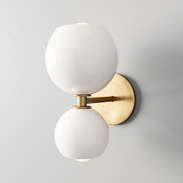  Elegant Brass Betty Sconce 3D model image 1 