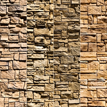 Modern Stone Walls - Vray Material 3D model image 1 