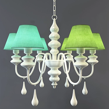 

Colorful Round Chandelier 3D model image 1 