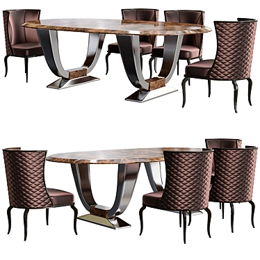 Hermes Plaza: Art Deco Style Table 3D model image 1 