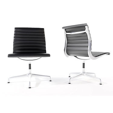 Elegant Eames Aluminum Side Chair 3D model image 1 