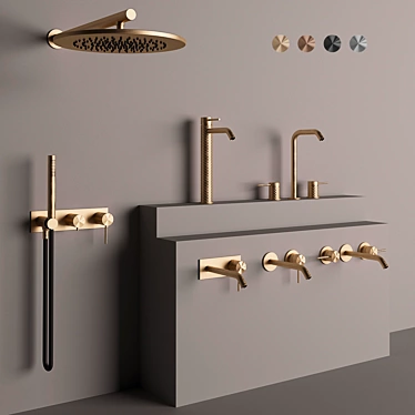 Gessi 316 INTRECCIO: Exquisite Bathroom Designs 3D model image 1 