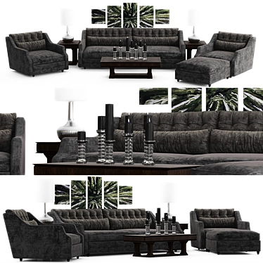 Luxury Harrison Sofa Z Gallerie 3D model image 1 