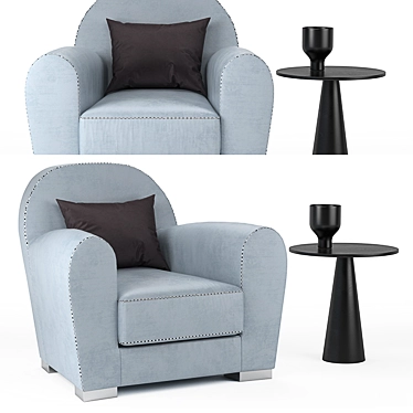 Elegant Baxter Armchair 3D model image 1 