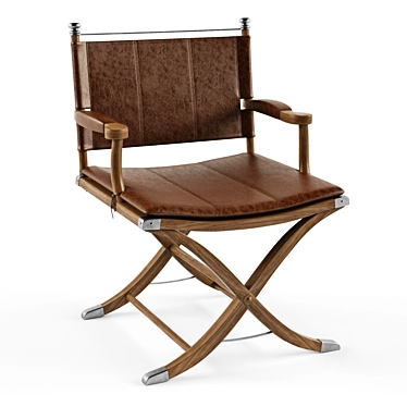 Classic Folding Director's Chair 3D model image 1 