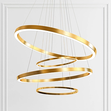 Henge 4-Light Ring Pendant 3D model image 1 