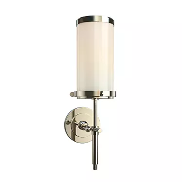 Bryant Bath Sconce in Polished Nickel with White