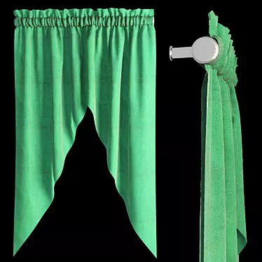 3D Curtain Model - FBX & OBJ 3D model image 1 