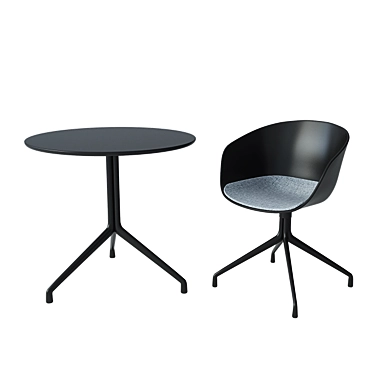 Sleek Scandinavian Seating & Dining Set 3D model image 1 