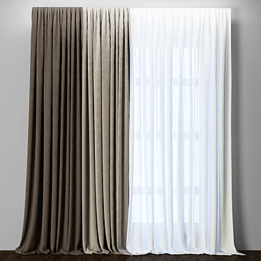 Versatile Curtain for Every Room 3D model image 1 
