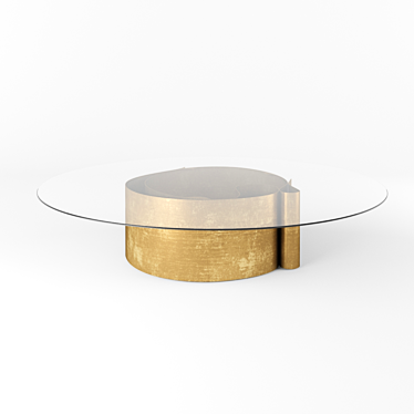 Modern B-Wave Coffee Table 3D model image 1 