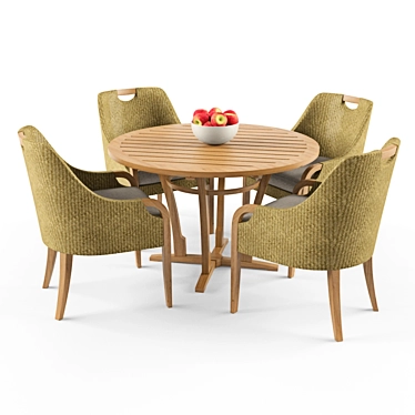 Edgewood Outdoor Dining Set 3D model image 1 