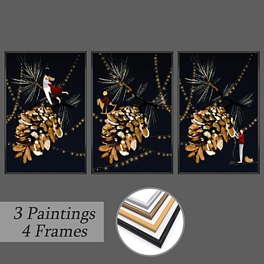 Versatile Set of Wall Paintings 3D model image 1 