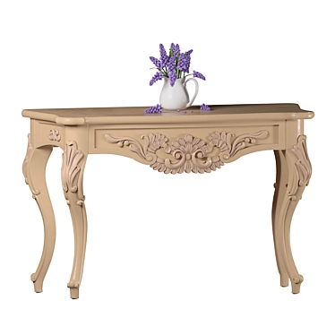 Eudora Veneta Sedie Console: Classic Walnut Table 3D model image 1 