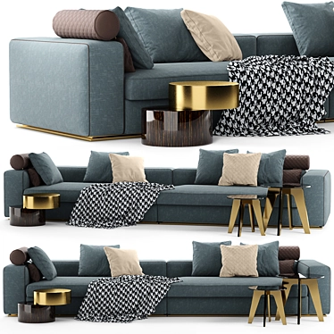 Stylish and Spacious Leonard Sofa 3D model image 1 