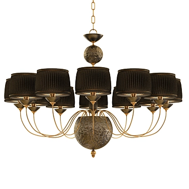 Elegant Porcelain Chandelier 3D model image 1 