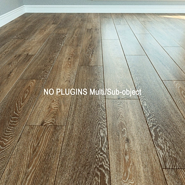 Natural Wood Laminate Flooring 3D model image 1 