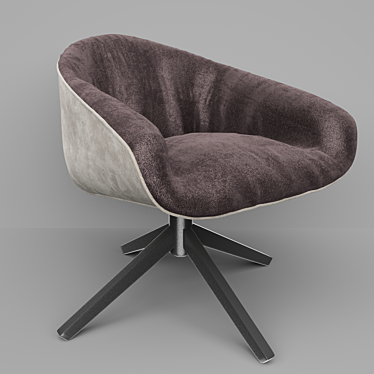 Tabano Swivel Chair: Comfort & Style 3D model image 1 