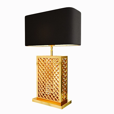 Vintage Brass Table Lamp 3D model image 1 