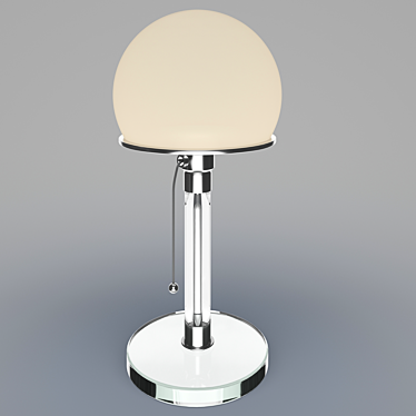 Vintage MT8 Brass Table Lamp 3D model image 1 