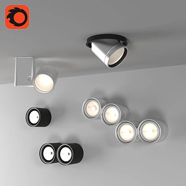 Modern Chic Track Lights 3D model image 1 