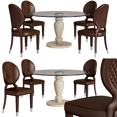 Elegant Round Dining Table 3D model image 1 