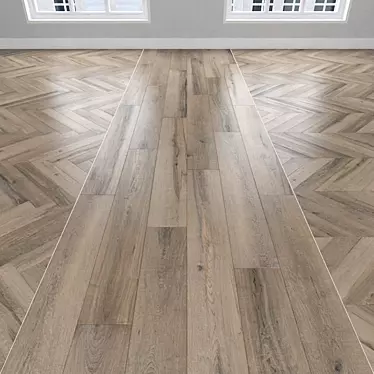 Maple Parquet: Herringbone, Linear, Chevron 3D model image 1 