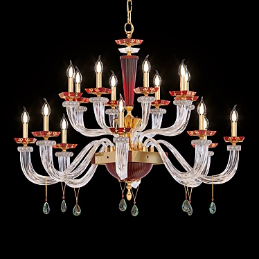 Euroluce Museum L8+4+4 Chandelier: Elegant Lighting Solution 3D model image 1 