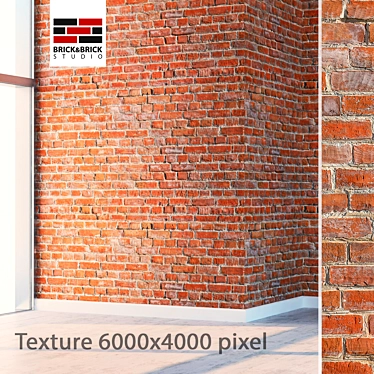 Seamless High-Detailed Red Brick.Texture 3D model image 1 